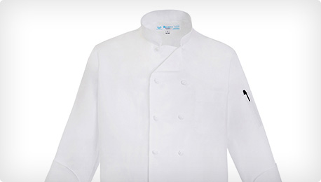 Chef Coat white cloth knot chef coat