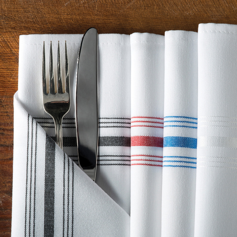 striped bistro napkins